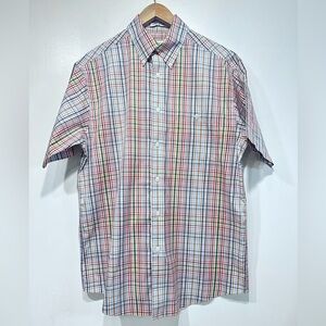 Vintage Orvis Men’s Plaid Short Sleeve Button Up Shirt‎ 100% Cotton Size M